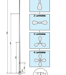 POSTE TELECÔNICO RETO COM BASE
